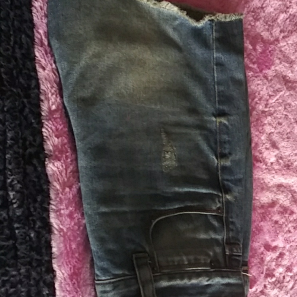 J Crew distressed denim shorts